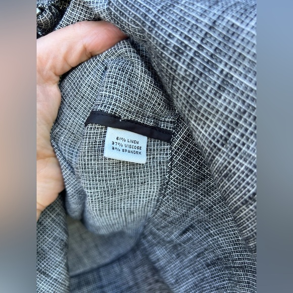 St. John Sport Marie Gray Top Sz S Linen Blend Sporty Quiet Luxury Preppy Classy - Picture 4 of 5